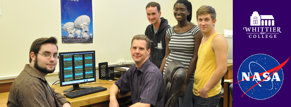 Professor Glen Piner and physics students