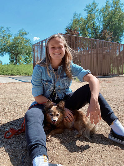 Emily List '23 and dog