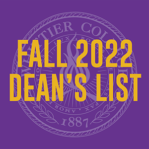 Whittier College Seal; Fall 2022 Dean's List