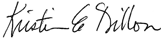 Kristine E Dillon signature