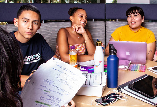 Students at a table