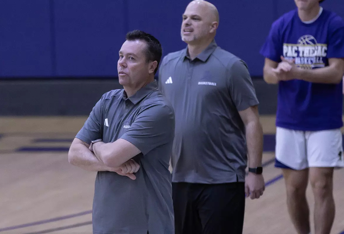 Head Coach Mark Jensen '00 | Tony Leon/Action West Photography
