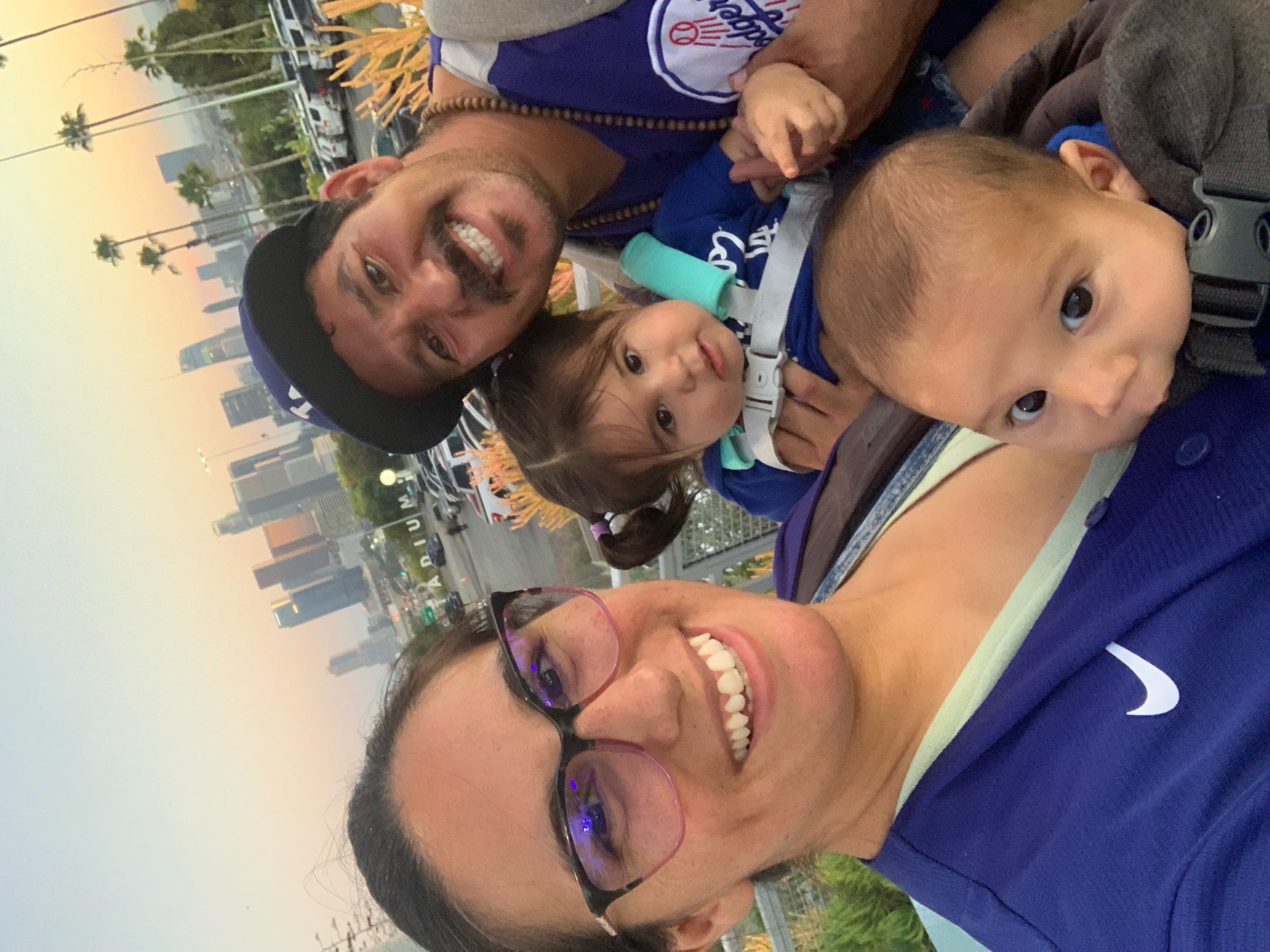 Nohemi Tena and Family at Dodger Game