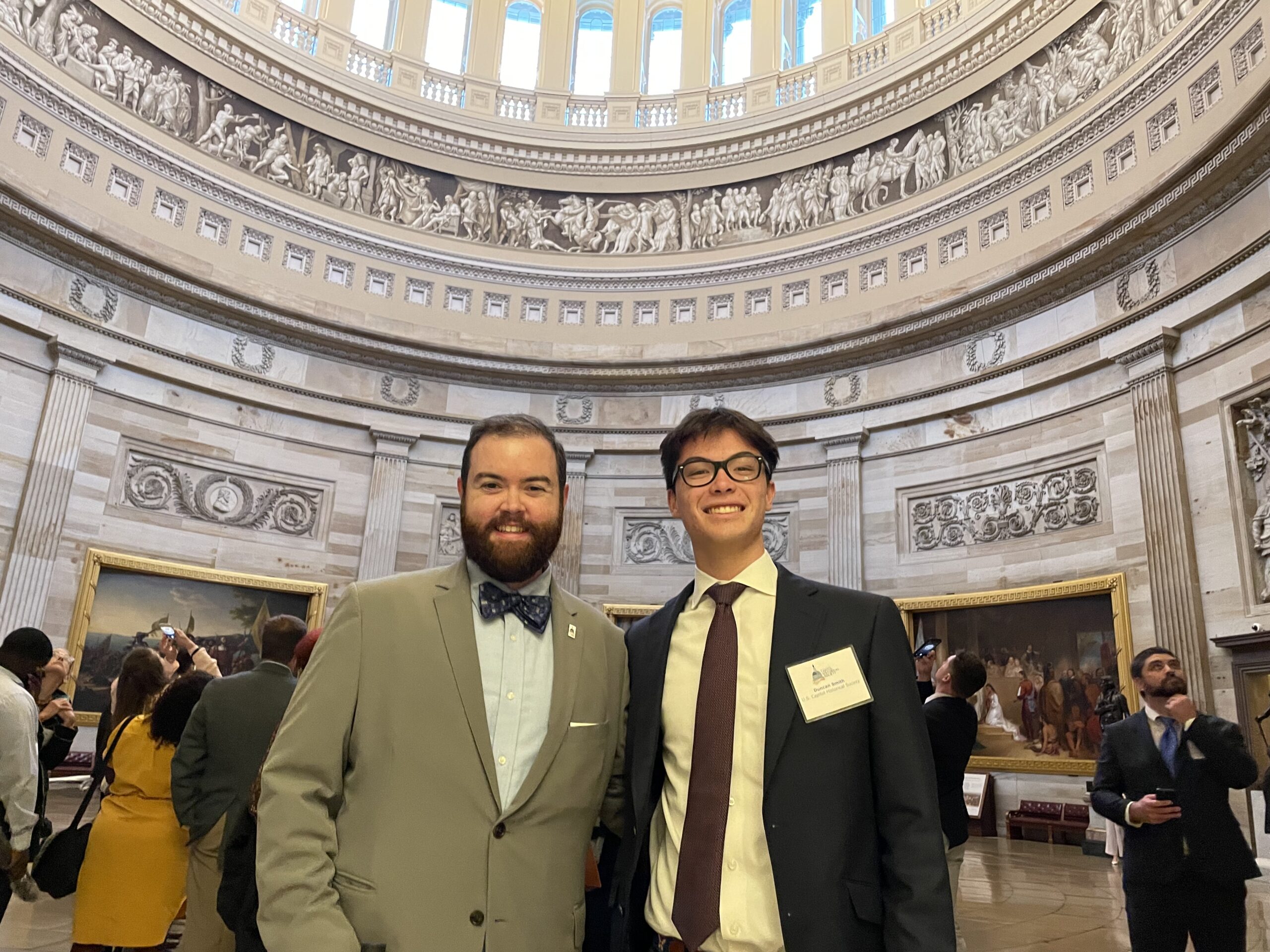 Duncan Smith stands next to Samuel Holliday at the United States Capitol Historical Society. 