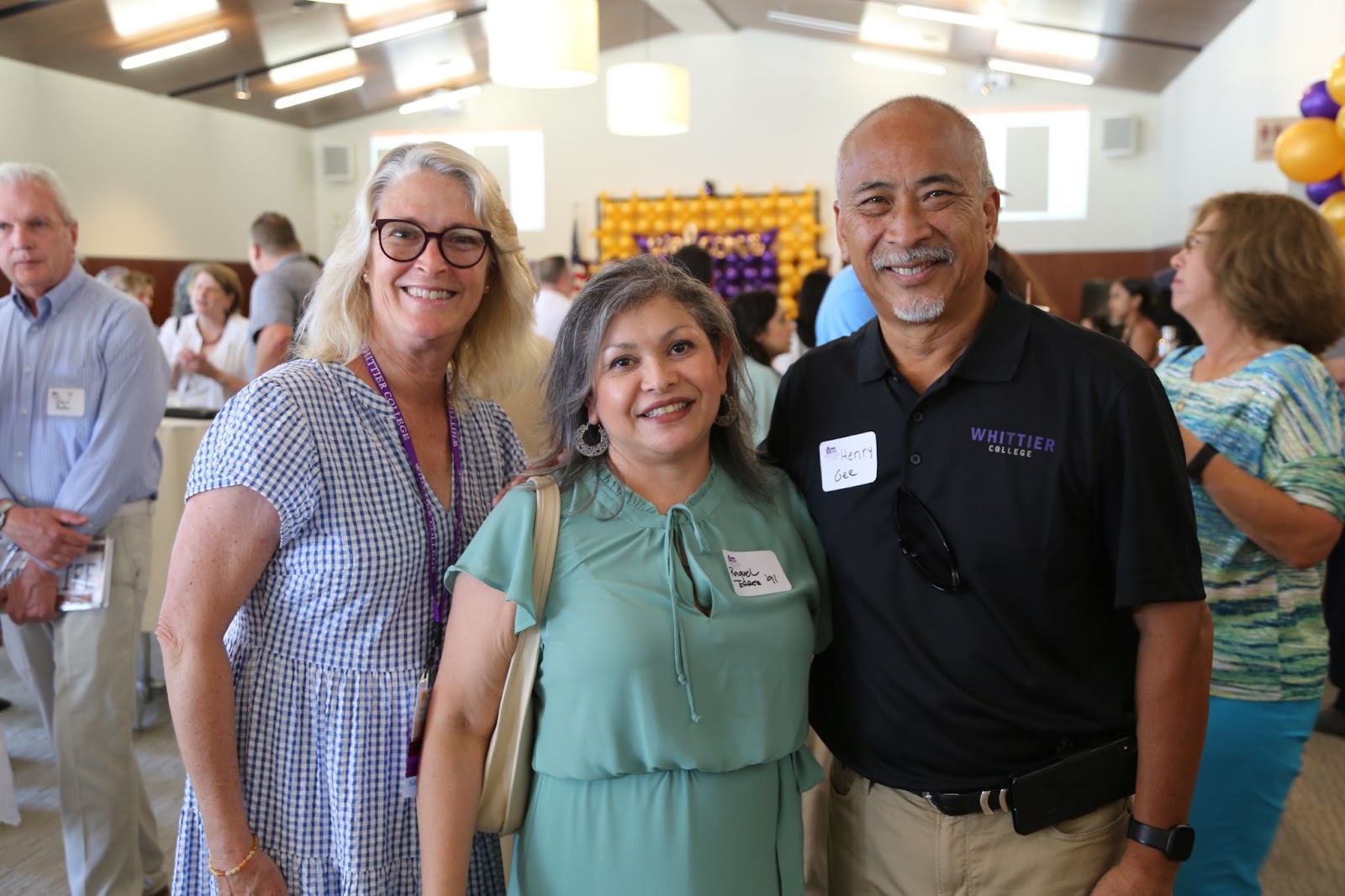 Attendees pose for a photo during the Poet4Life tour at Whittier College