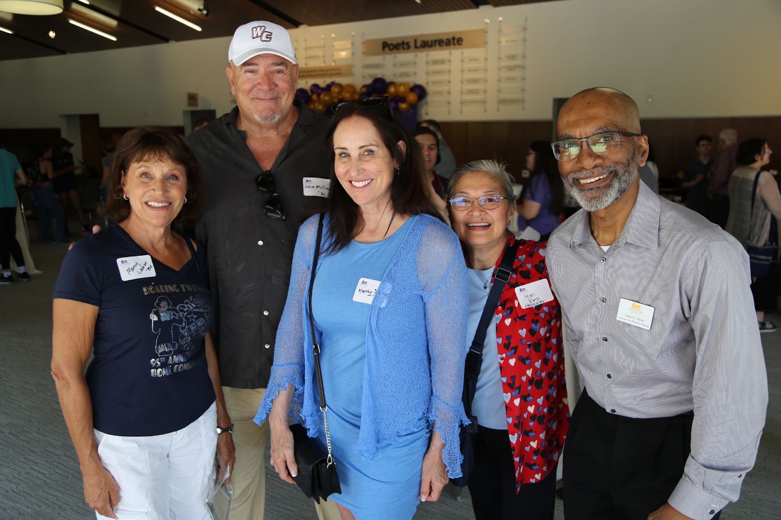 The first stop of  the Poet4Life 2023 tour saw alumni, current students, incoming students and other guests enjoying hors d'oeuvres on the Whittier College campus.