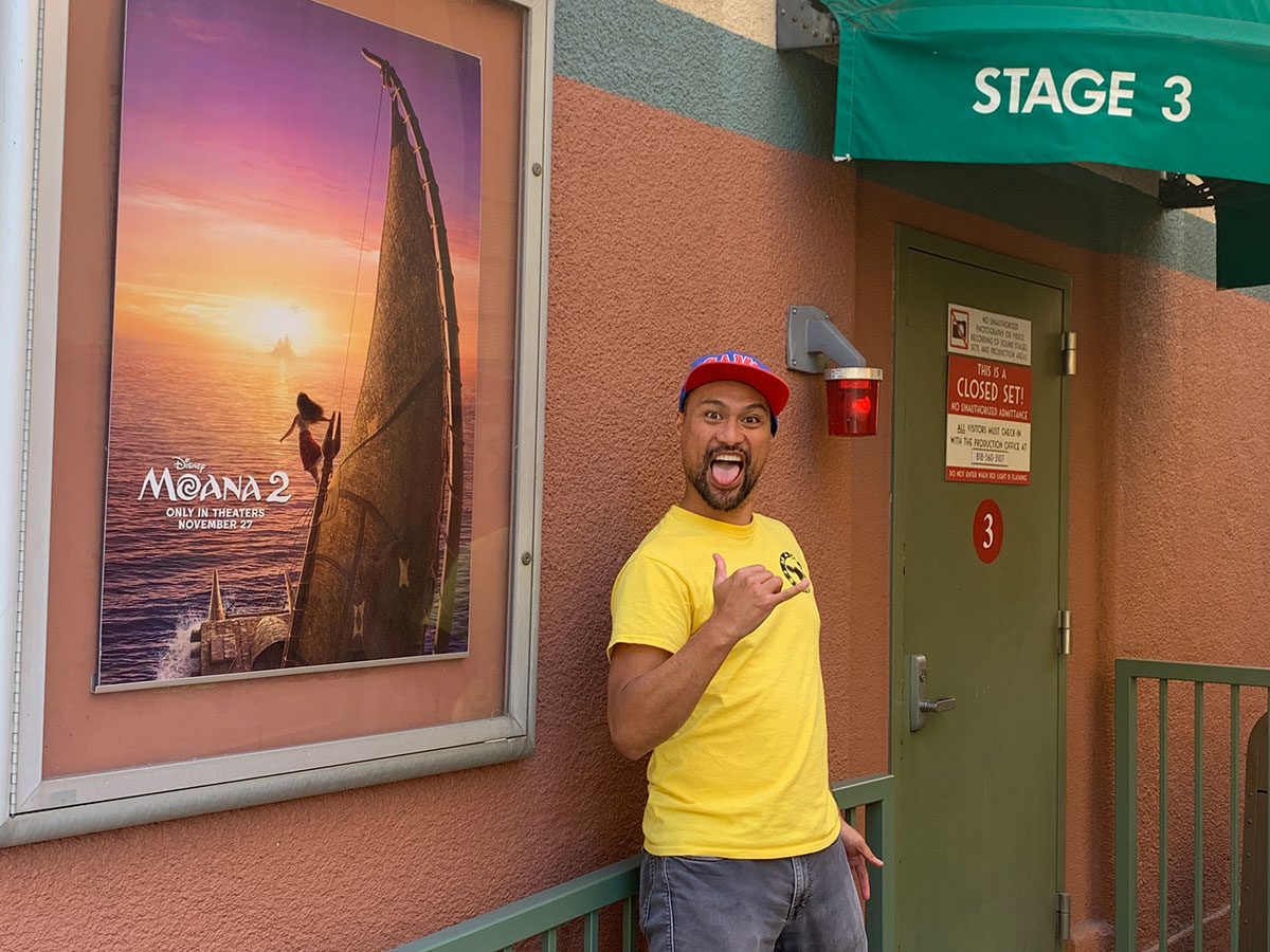 Napoleon Tavale outside a studio
