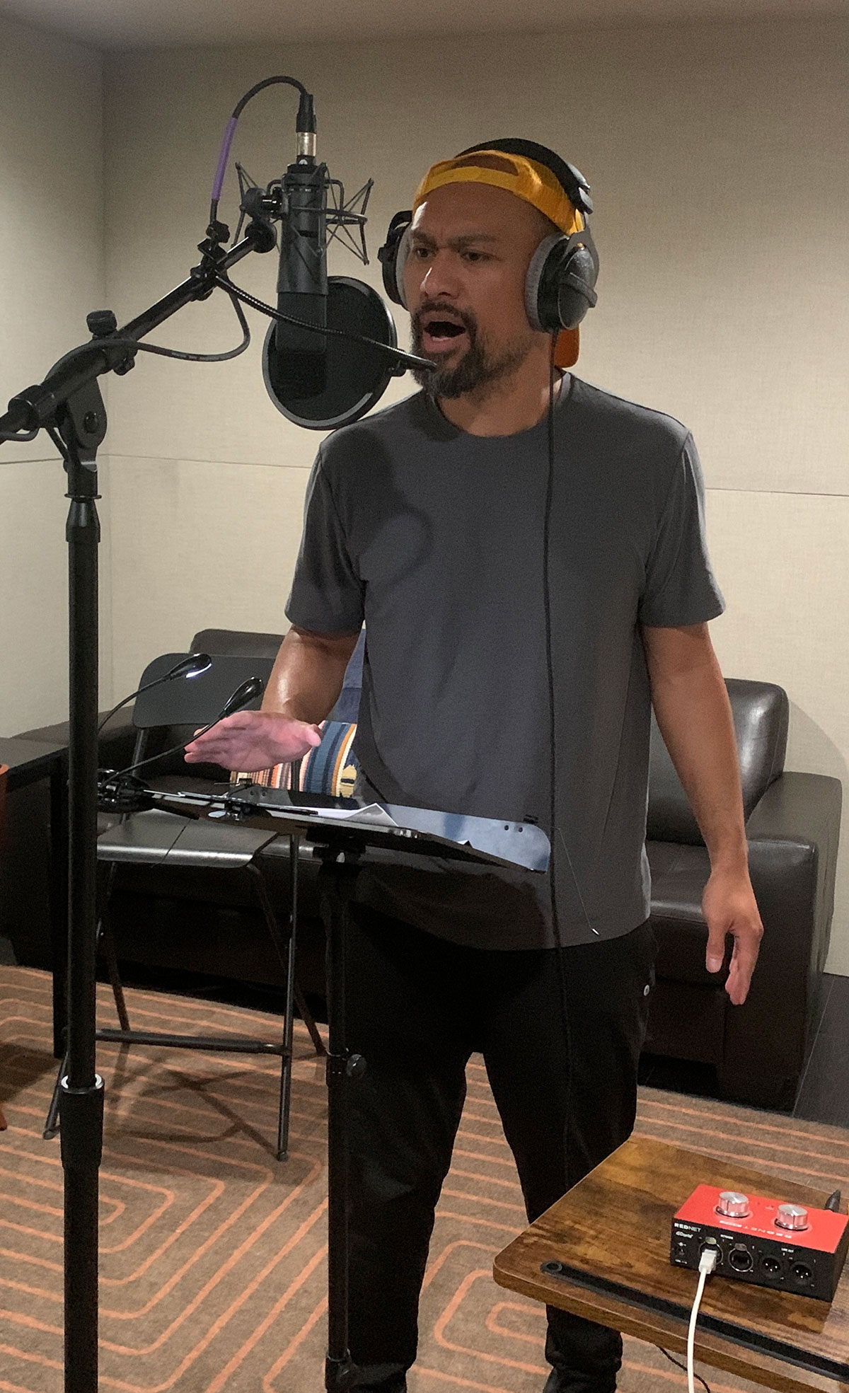 Napoleon Tavale in a recording session