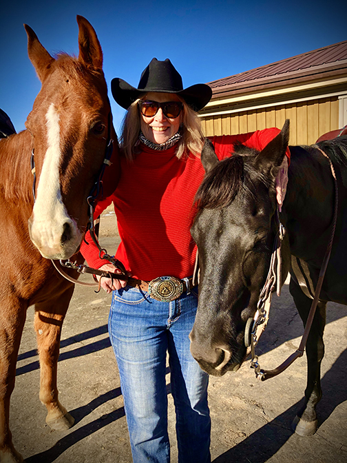 Nan Porter and horses