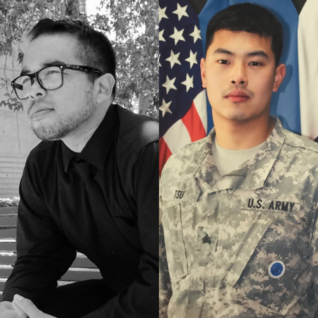 Student veterans Joshua Elsen '20 and Patrick Tsu '20 