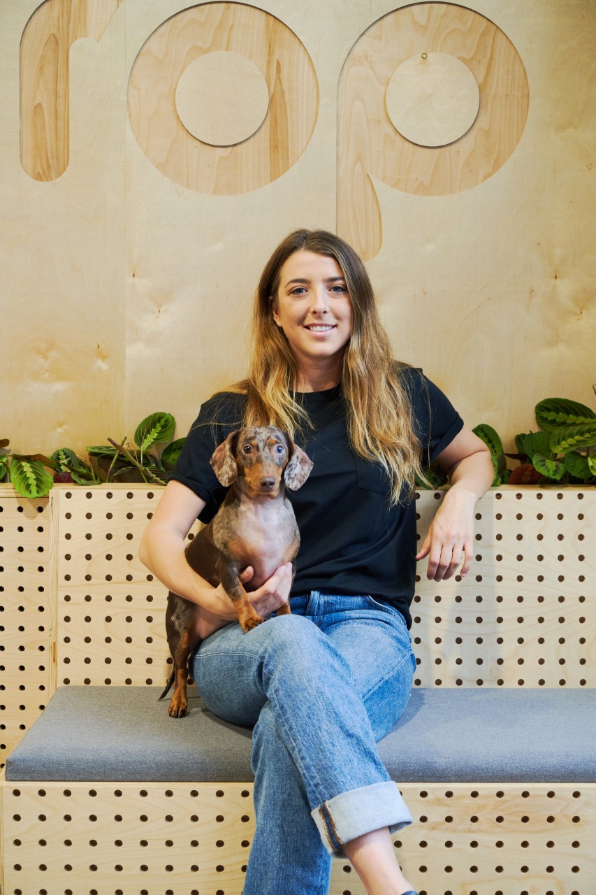 Shaina Denny and her dog
