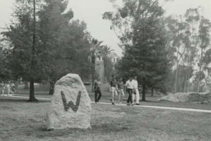 black and white picture of the rock in the 1950s