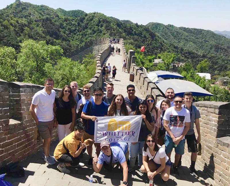 Students on the Great Wall of China