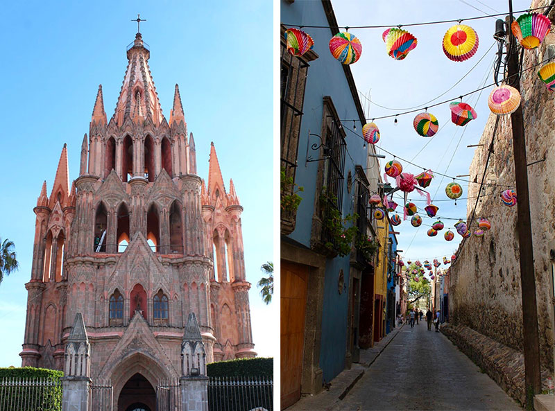 two scenes of Mexico