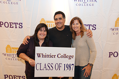 Mary C. J. Butterly, Mihael Herrera, and Julie (Curtis) Kline at a Whittier Weekend reunion.