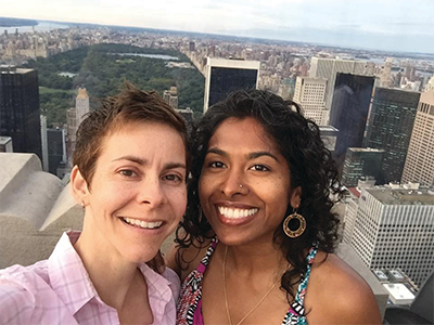 Amanda Shallcross and Pallavi Visvanathan in New York City.