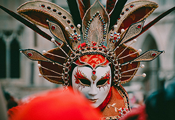 A mask and headdress.