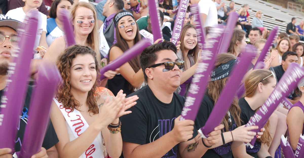 Homecoming crowd at Whittier Weekend