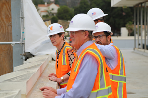 President Herzberger, Project Manager John Best, VP Steve Delgado visit SLC site