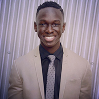 Mohamed Faal poses for a photograph.