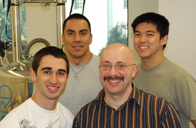 Chemistry Professor Isovitsch with his team of student researchers. 