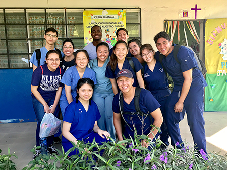 Students pose for a group photo.