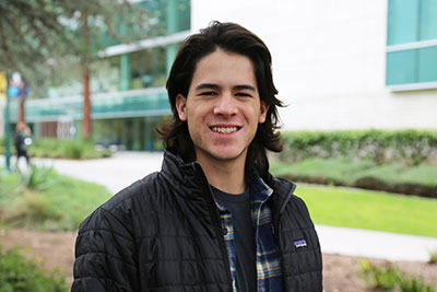 Math major Jacob Householder, whose project involves computers.