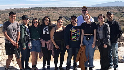 Students and English professor Tony Barnstone in Mexico.