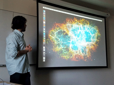 Student presents study of supernovae