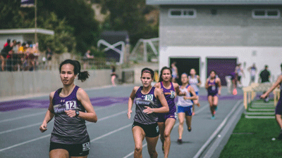 team running on track