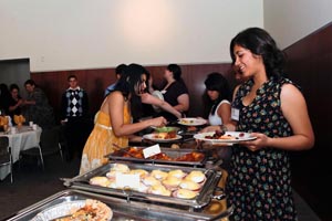 Buffet in Villalobos Hall