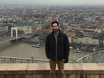 Sociology student Seth Feldman in Budapest.
