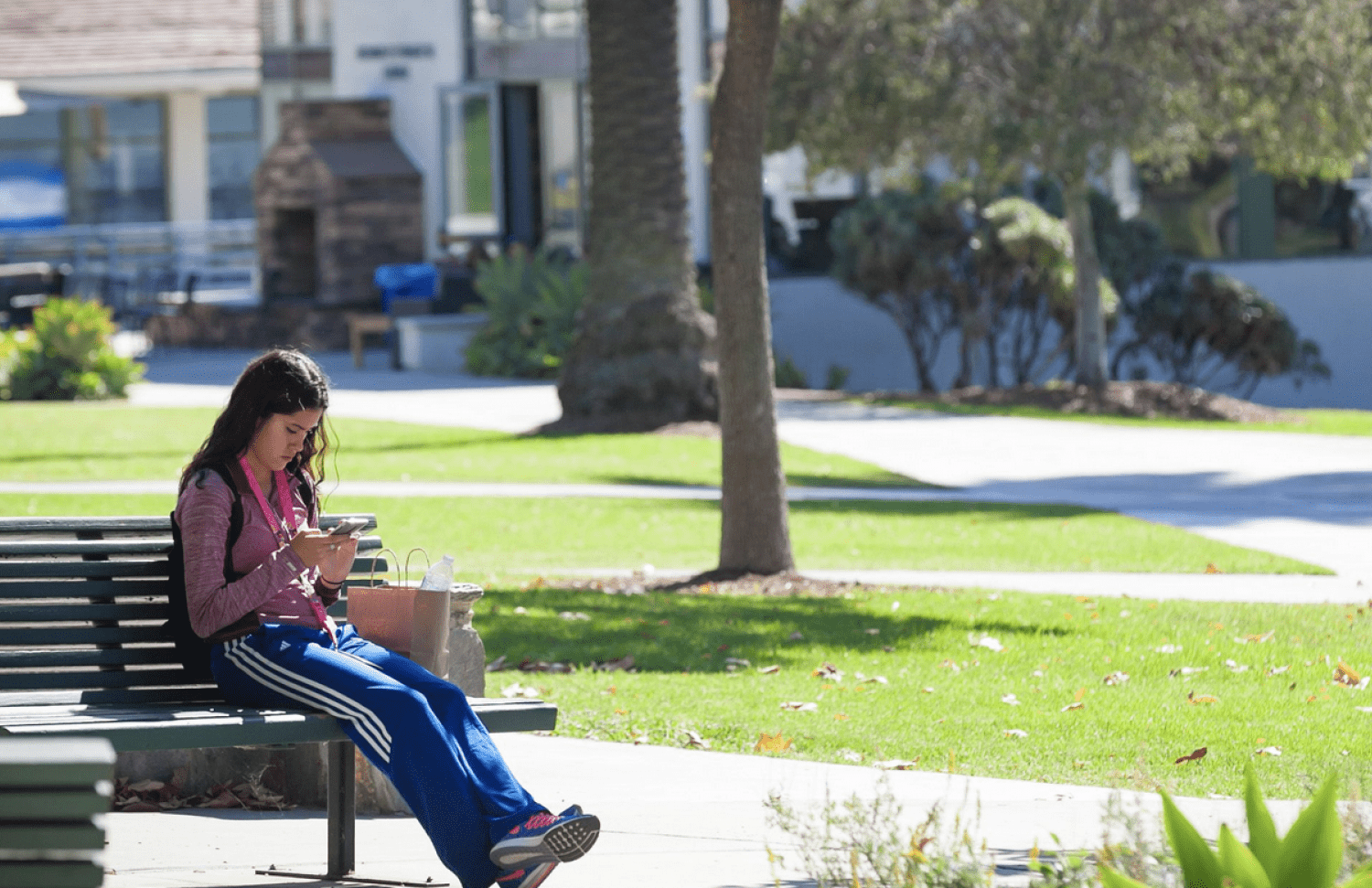 Student on campus