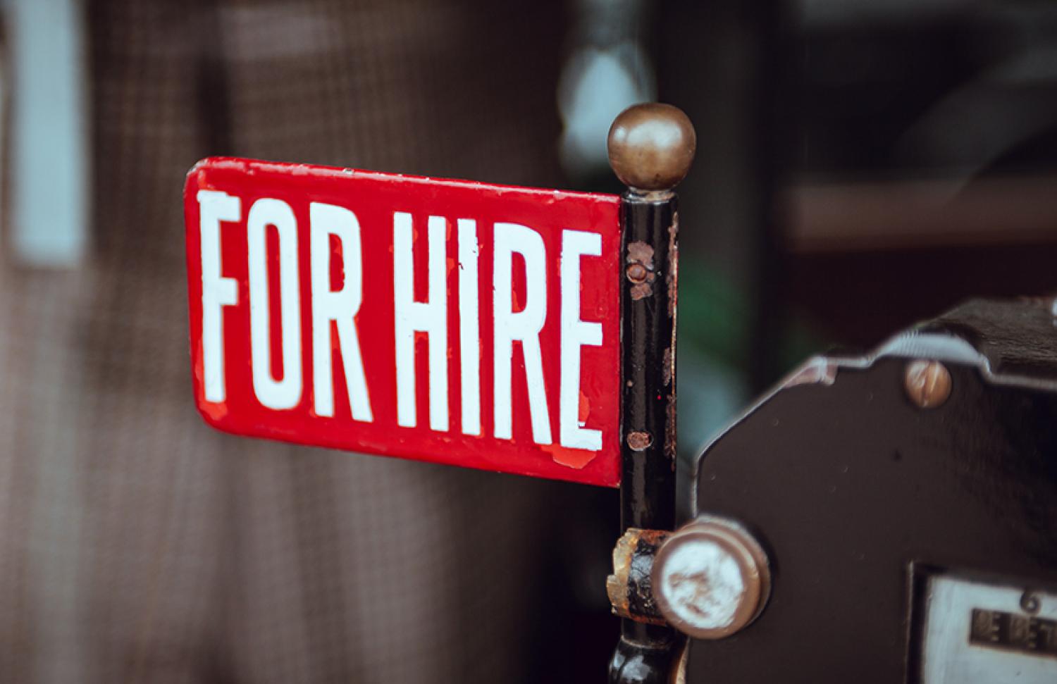 For Hire sign