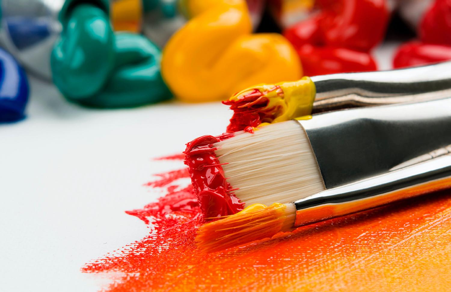 Paint and paintbrush
