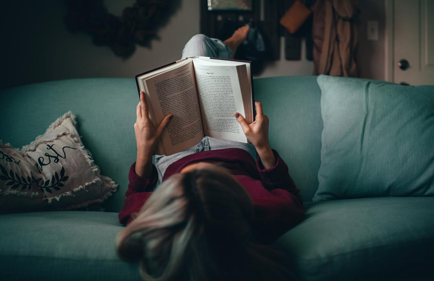 Reading a book