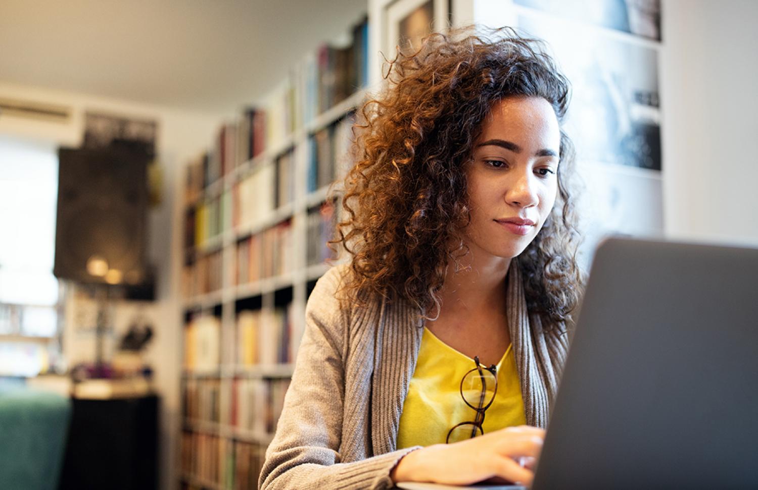 Young person studying