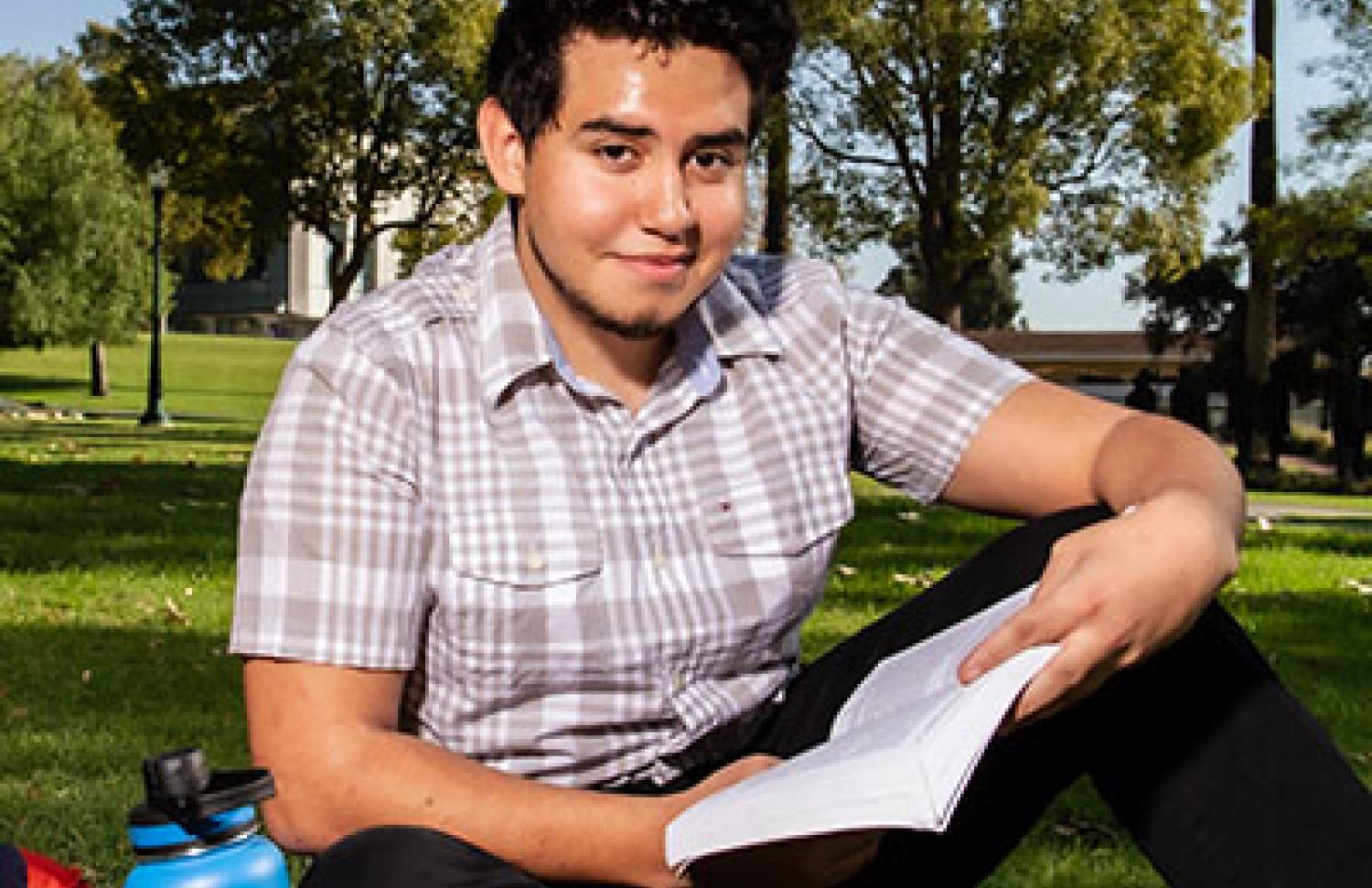 Student with a book