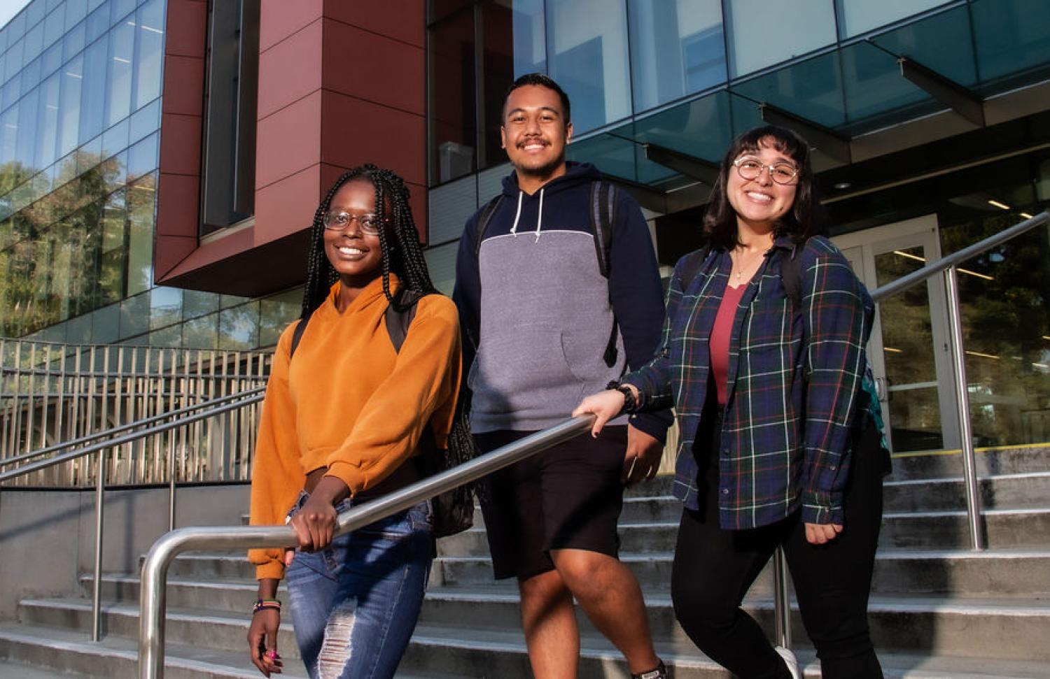 Students on stairs