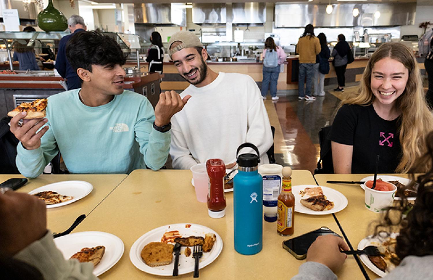 Students in dining hall