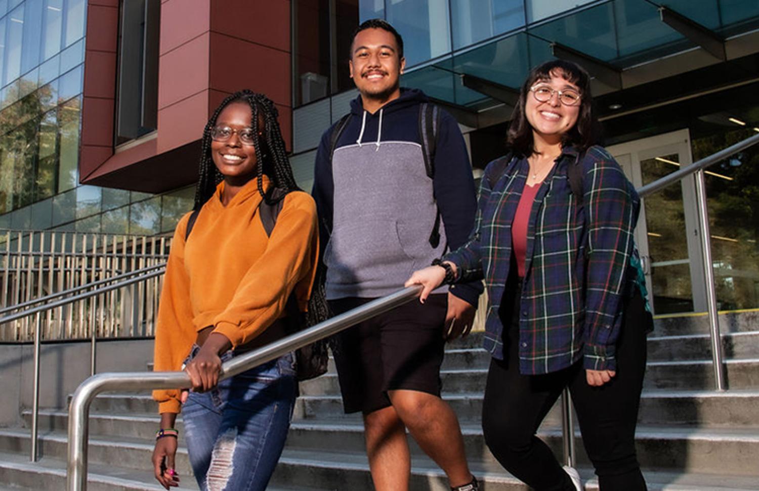 Students on stairs