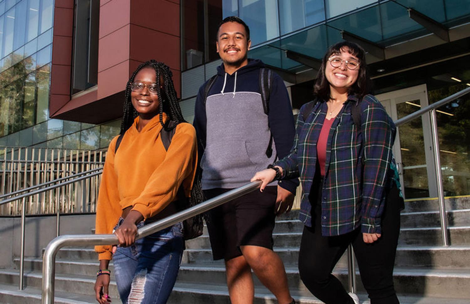 Students on stairs