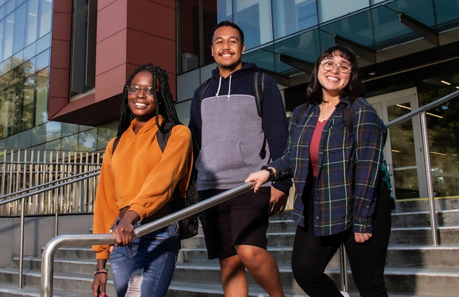 Students on stairs