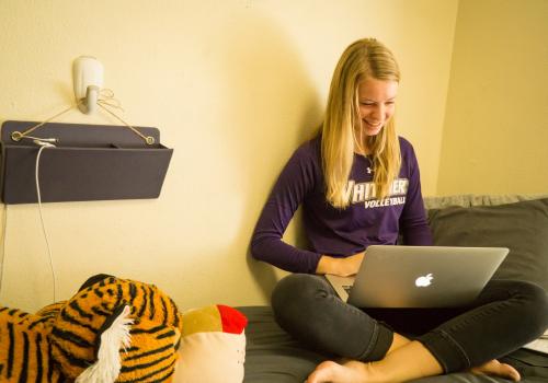 Student in residence hall