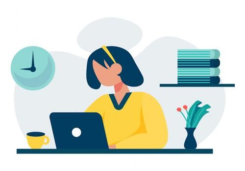 Woman working