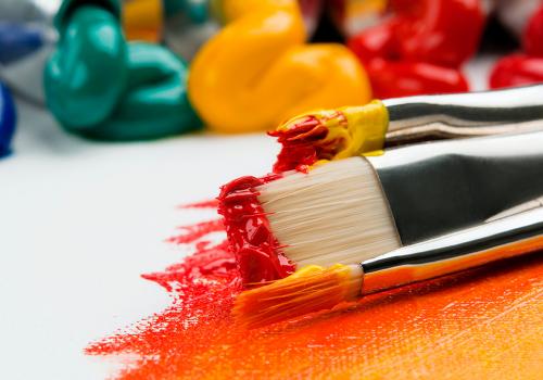 Paint and paintbrush