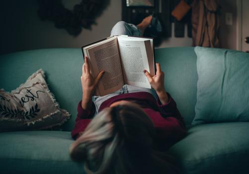 Reading a book