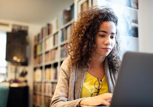 Young person studying