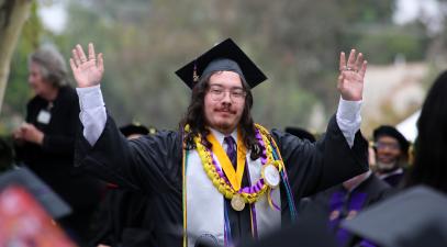 Elias Loya at Whittier College Commencement