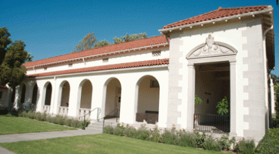 The outside of a building called Diehl Hall on Whittier College's campus